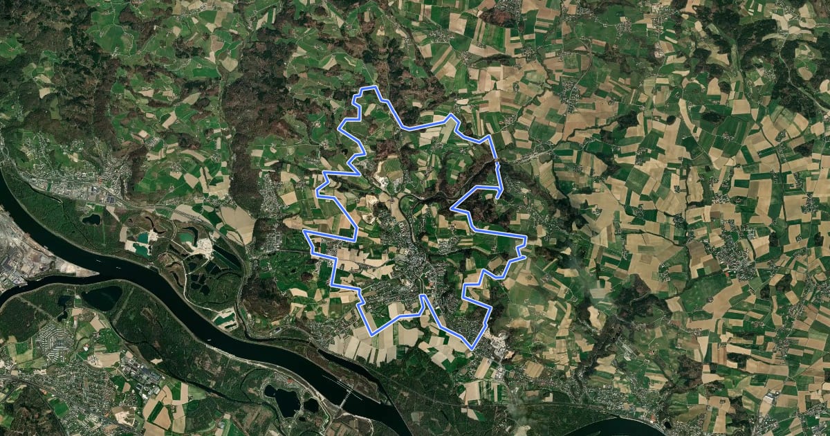Маршрут Pfarrweg на спутниковом снимке