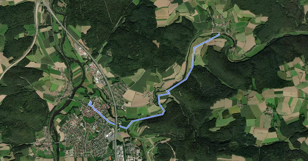 Маршрут Pfeimd/Sportplatz - Stein на спутниковом снимке
