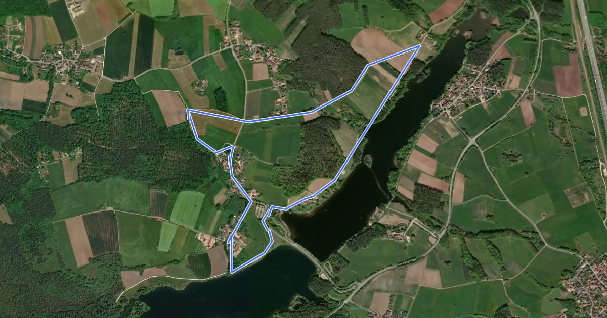 Маршрут Pferdehofweg на спутниковом снимке