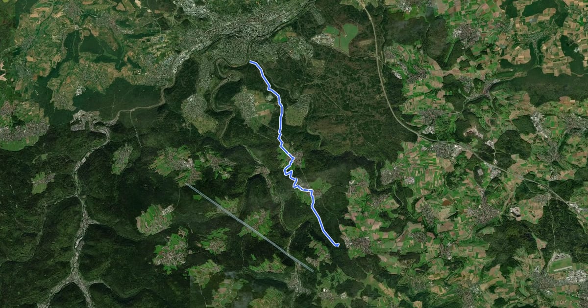 Маршрут Pforzheim - Neuhausen на спутниковом снимке