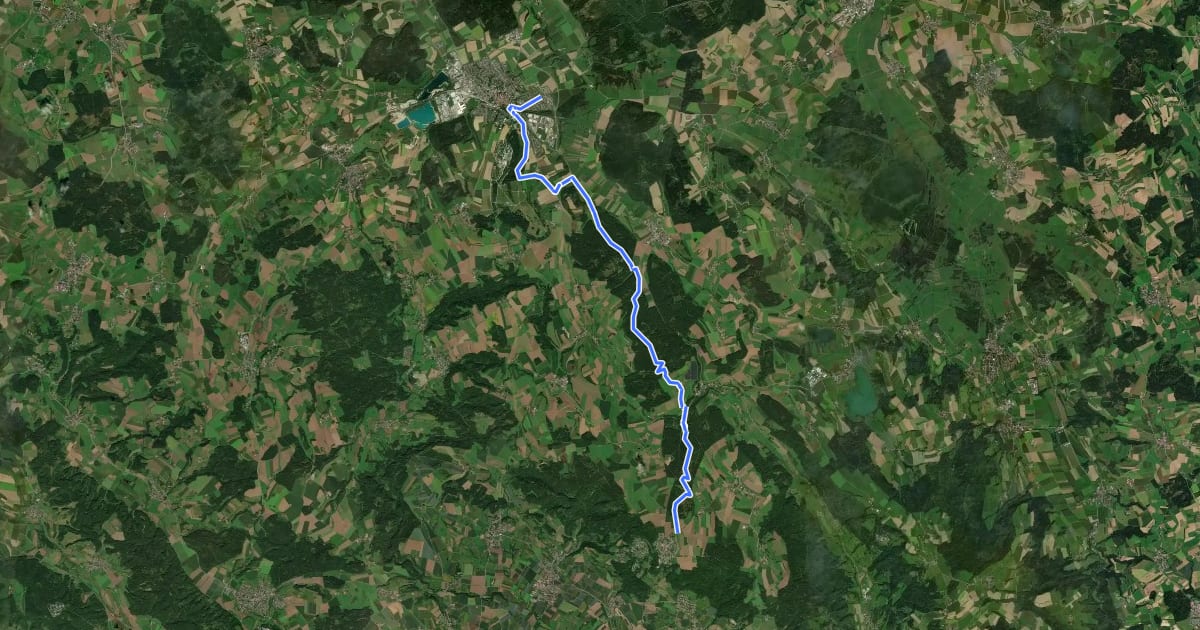 Маршрут Pfullendorf - Heiligenberg на спутниковом снимке