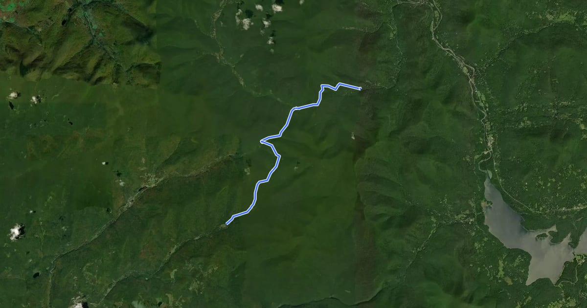 Маршрут Phoenicia - East Branch Trail на спутниковом снимке