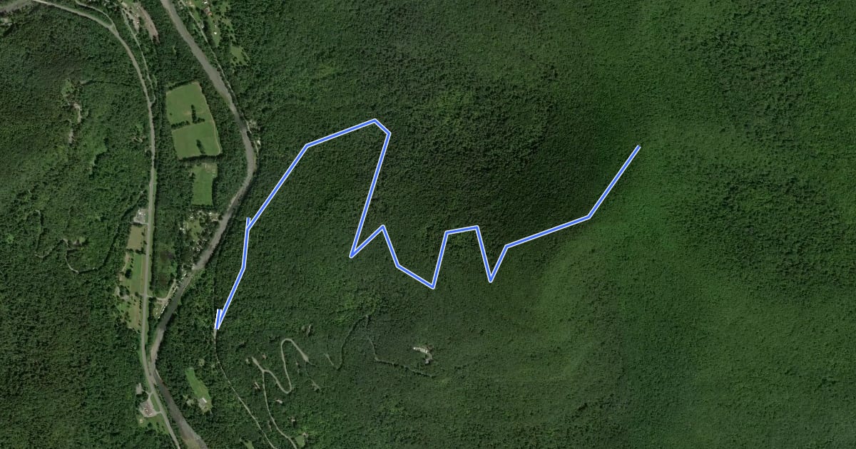 Маршрут Phoenicia Trail на спутниковом снимке
