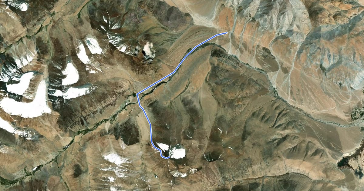 Маршрут Phonka Kangri на спутниковом снимке