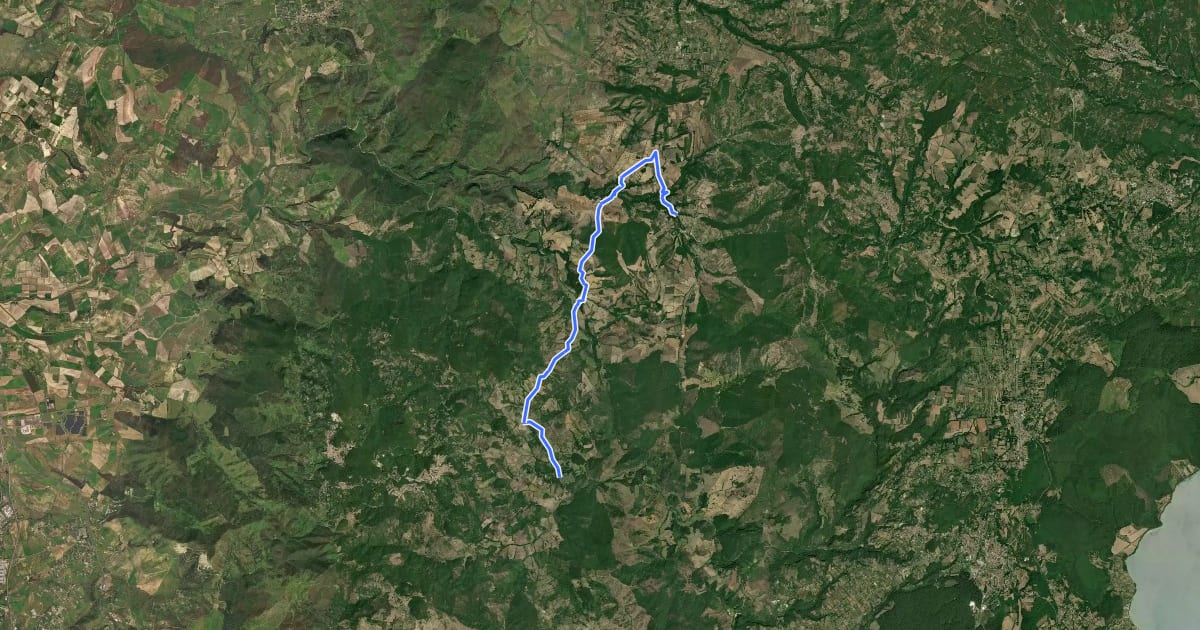 Маршрут Pian Conserva-Civitella Cesi на спутниковом снимке