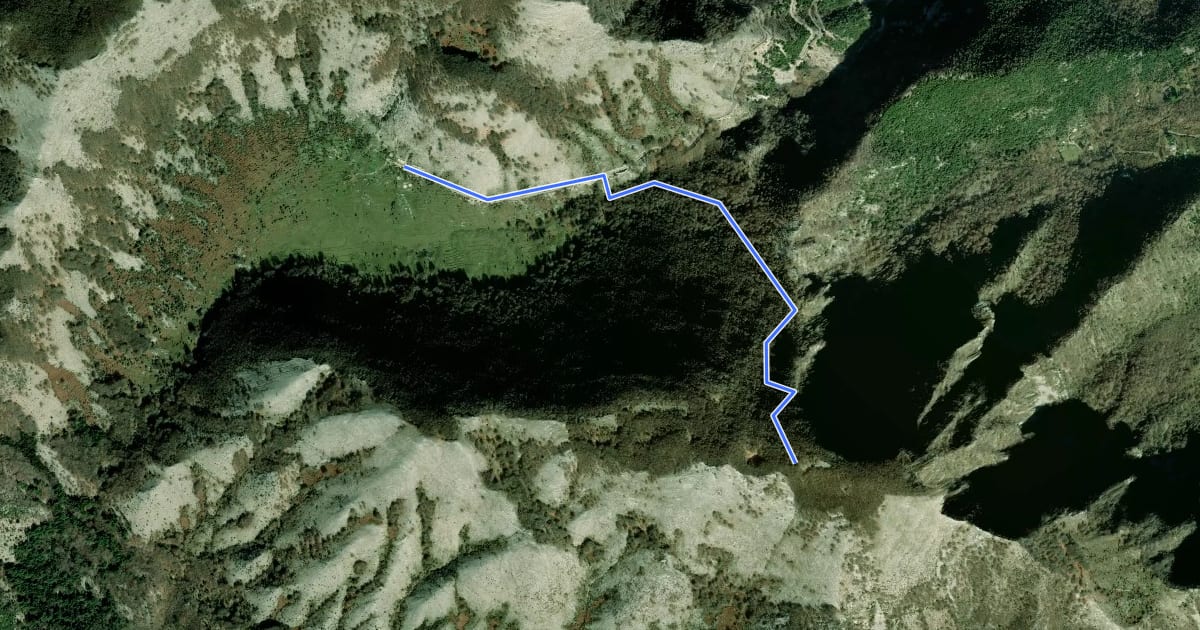 Маршрут Pian della Croce (Fonte di Santa Serena)-Monte Gemma на спутниковом снимке