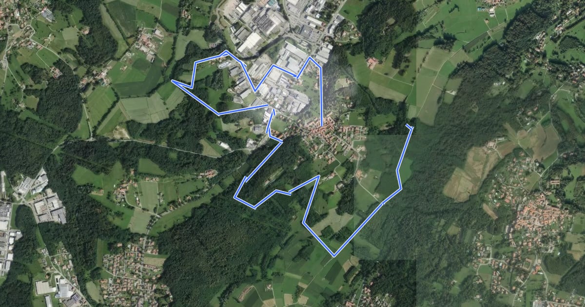 Маршрут Piane Viscontee - Anello di Crosio della Valle на спутниковом снимке