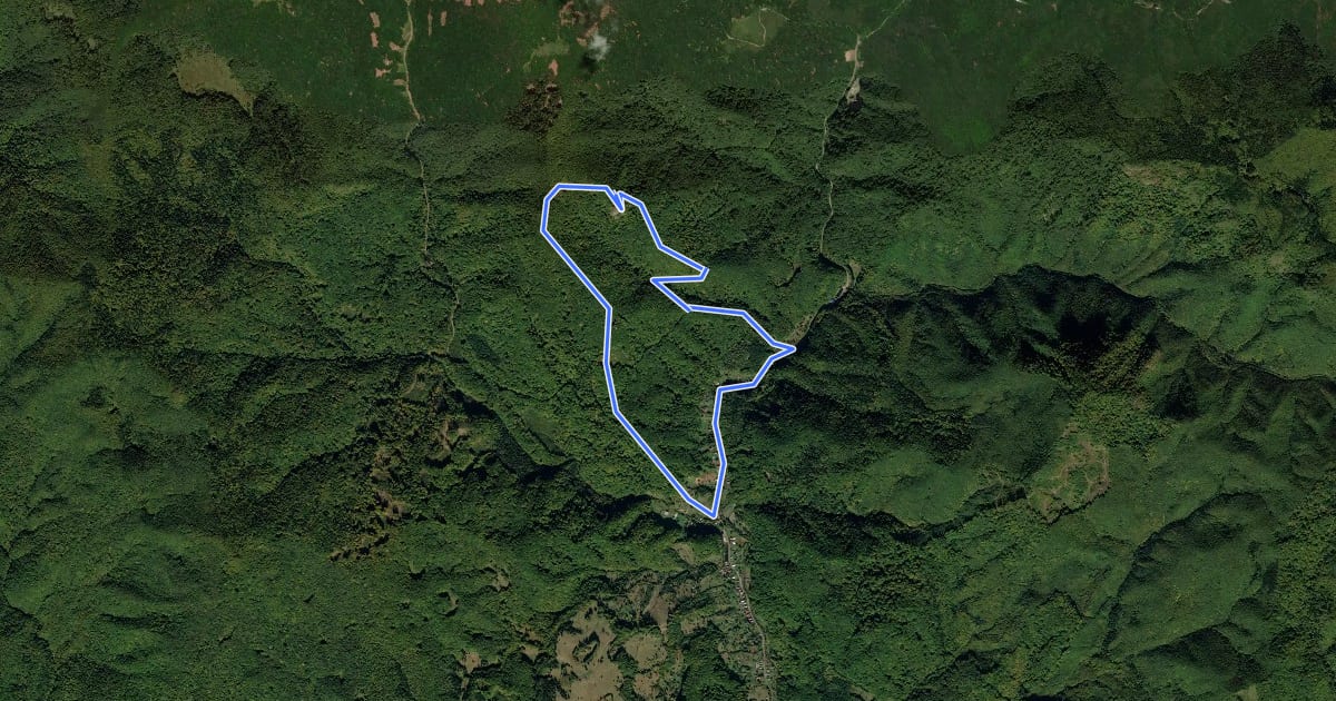 Маршрут Piatra Bulzului на спутниковом снимке