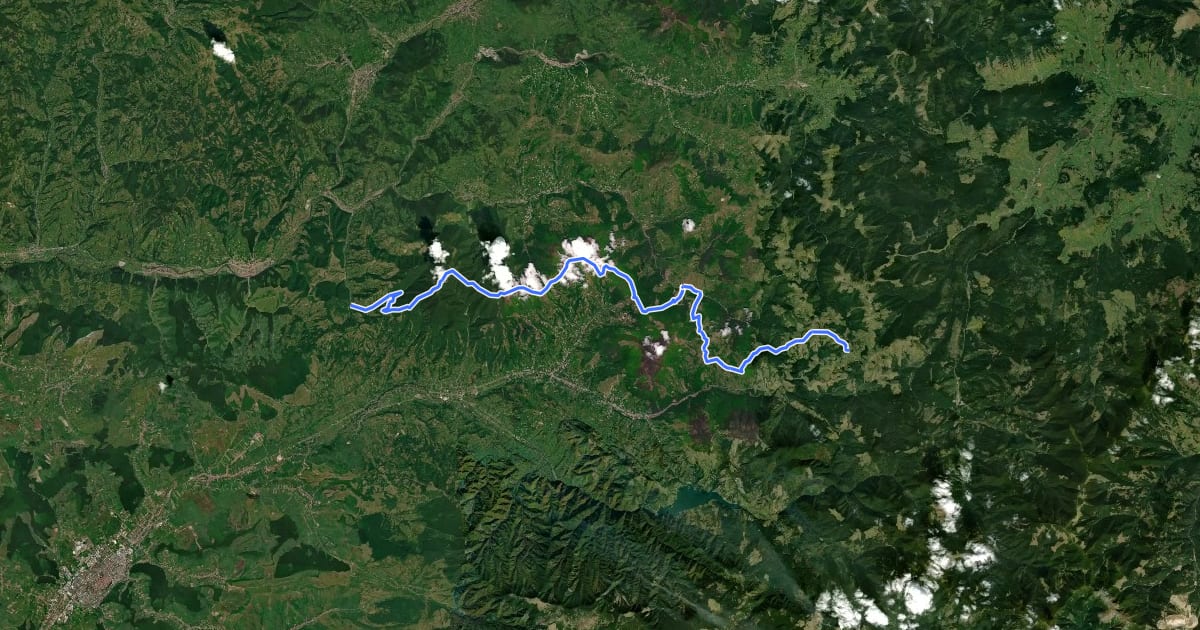 Маршрут Piatra Fântânele - Pasul Strâmba на спутниковом снимке