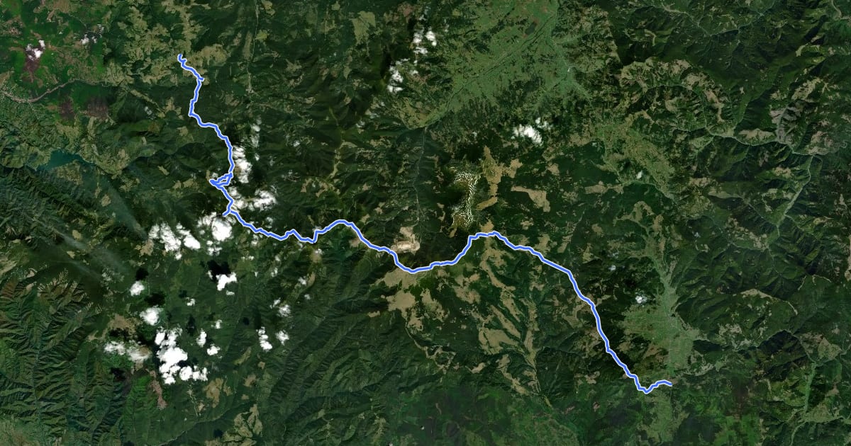 Маршрут Piatra Fântânele-Vf.Pietrosul-Pasul Răchițiș (DJ174A) на спутниковом снимке