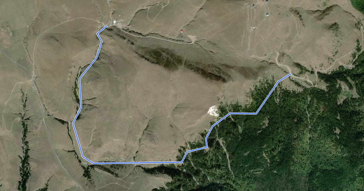 Маршрут Piatra Turcului/Sub cetate - Șaua Vânturiș - telescaun Valea Soarelui на спутниковом снимке
