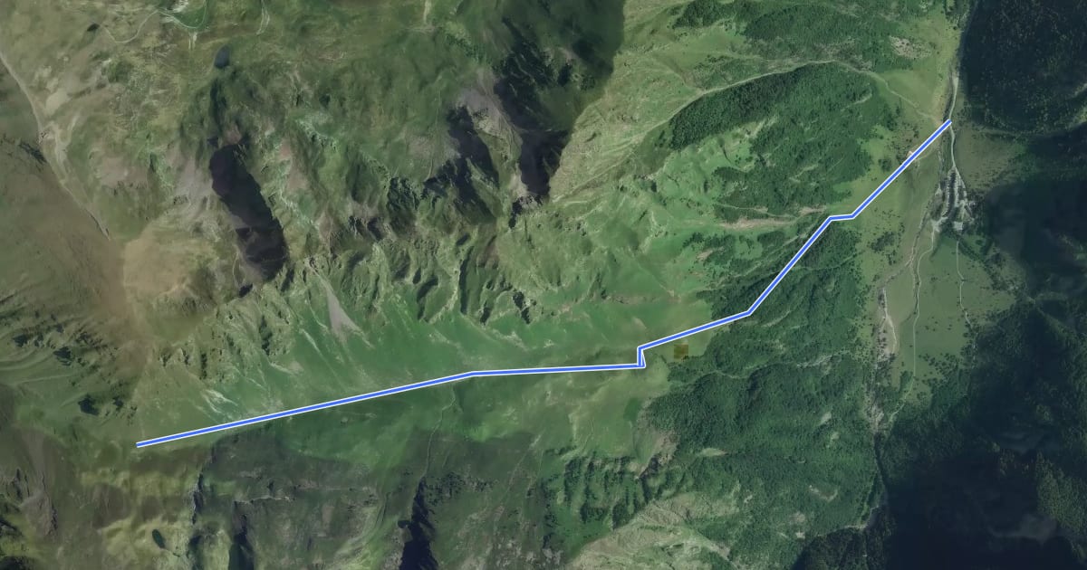 Маршрут Pic d'Espingo depuis les Granges d'Astau на спутниковом снимке