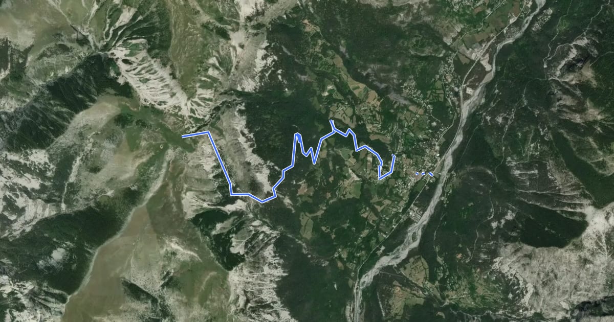 Маршрут Pic de Mal Ubac (1 953 m) на спутниковом снимке