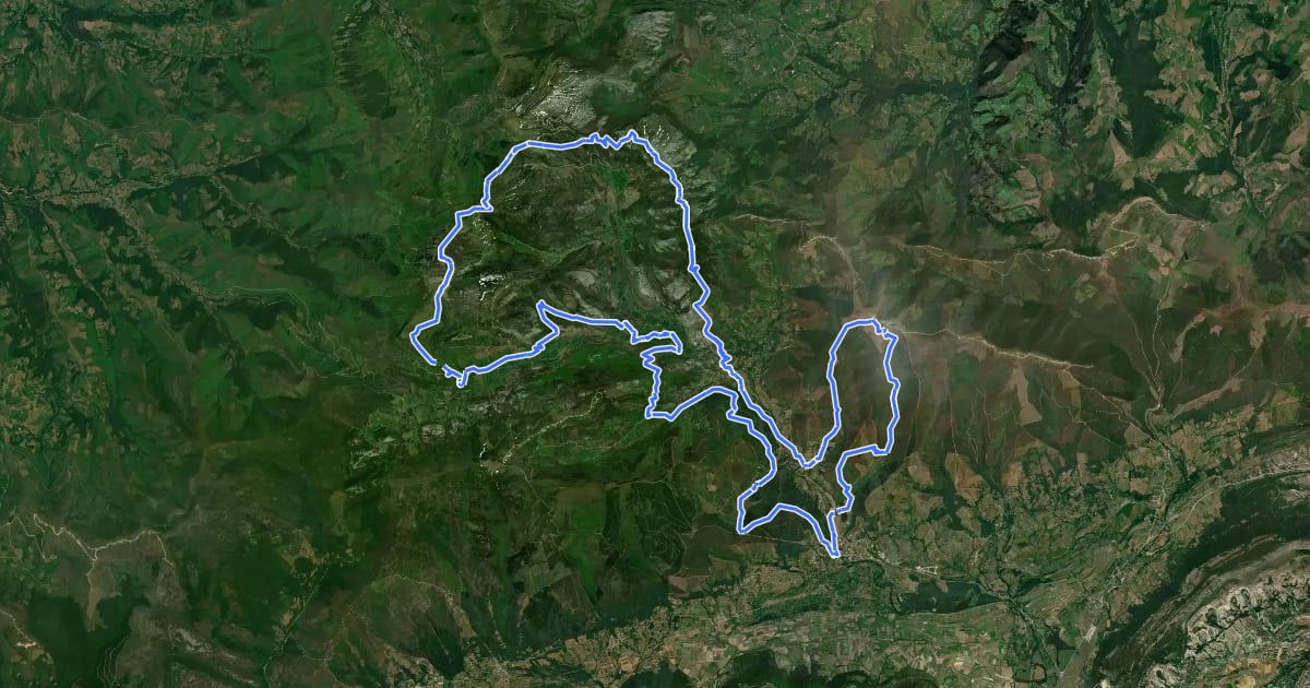Маршрут Picón Castro – UTPC66 Ultra Trail на спутниковом снимке