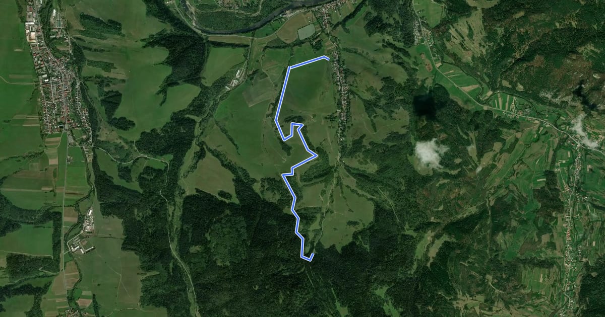 Маршрут Špica Trail на спутниковом снимке