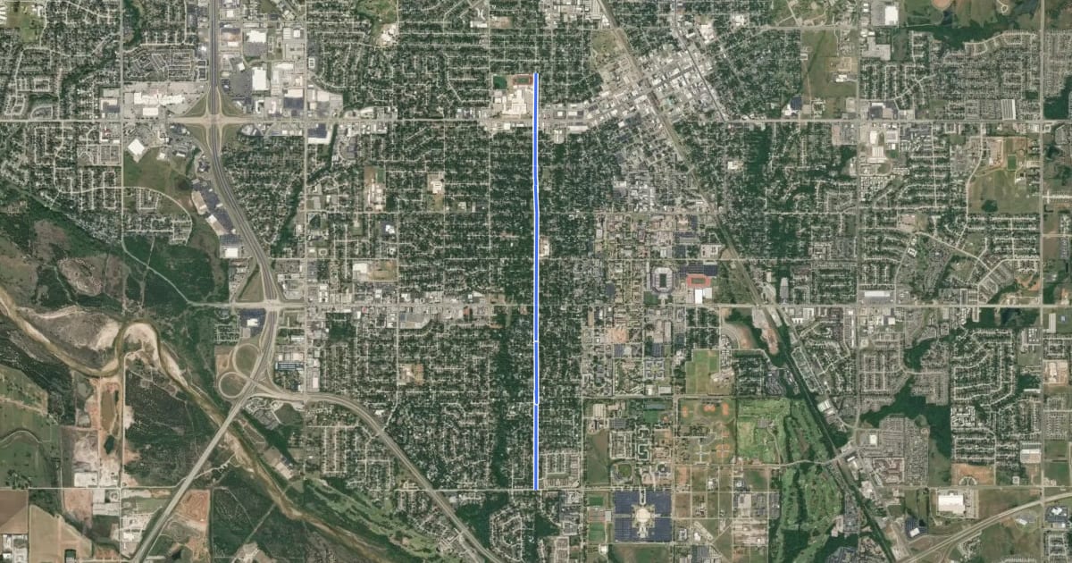 Маршрут Pickard Avenue на спутниковом снимке