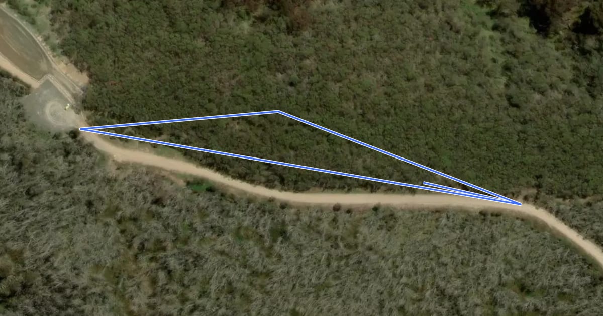 Маршрут Picnic Trail на спутниковом снимке