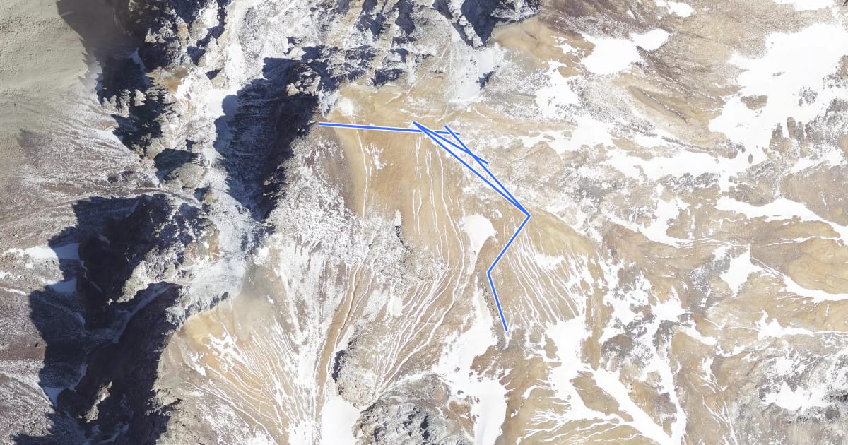 Маршрут Pied du Désert - Mont Thabor на спутниковом снимке