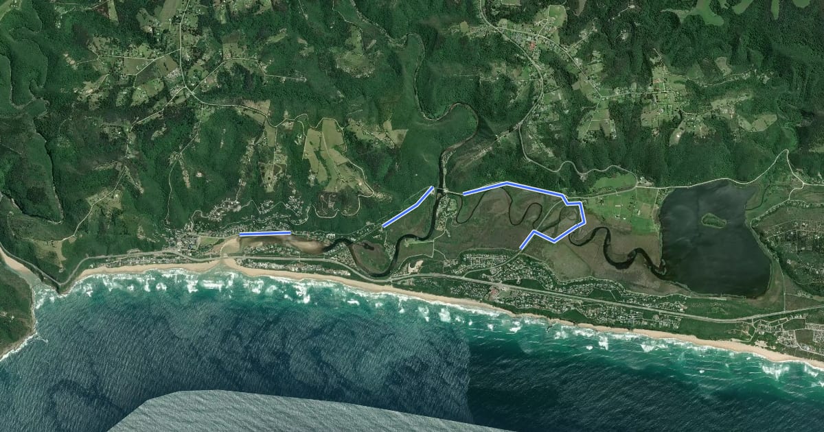 Маршрут Pied Kingfisher Trail на спутниковом снимке