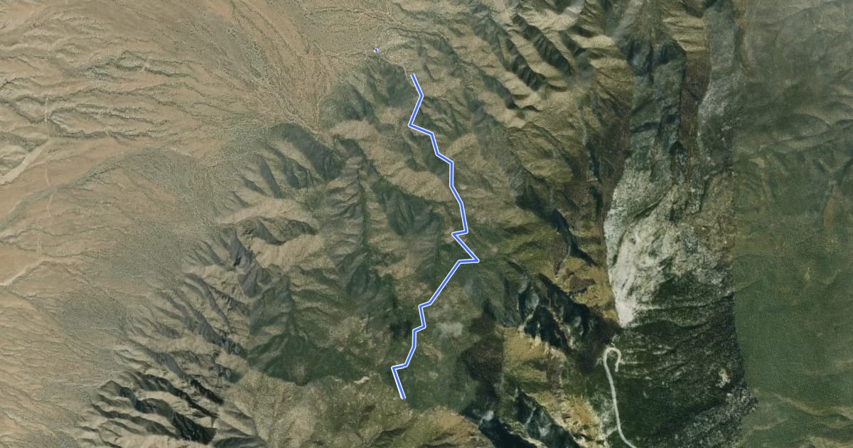 Маршрут Piedra Lisa North Trail на спутниковом снимке