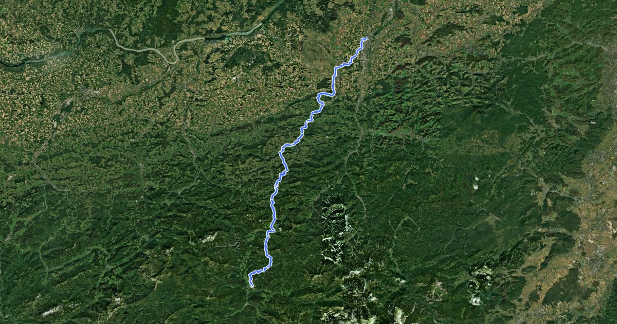 Маршрут Pielachtaler Pilgerweg на спутниковом снимке