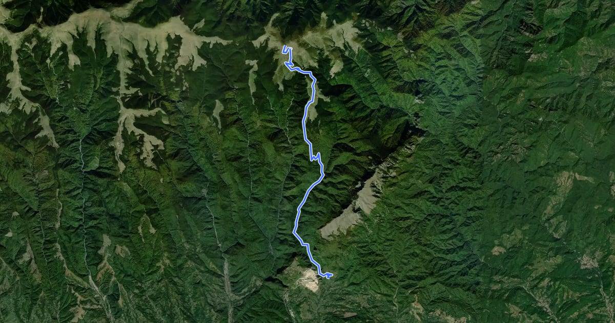 Маршрут Pietreni - Cheile Costești - Izvorul Priboiului - Valea Prislop - Plaiul Netedu - Vârful Netedu – Vârful Lespezi - Vârful Govora - Șaua Zmeuret на спутниковом снимке