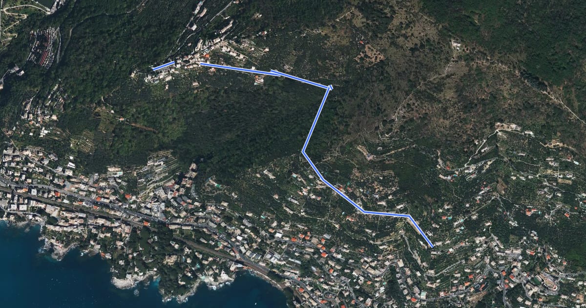 Маршрут Pieve Alta - San Bernardo на спутниковом снимке