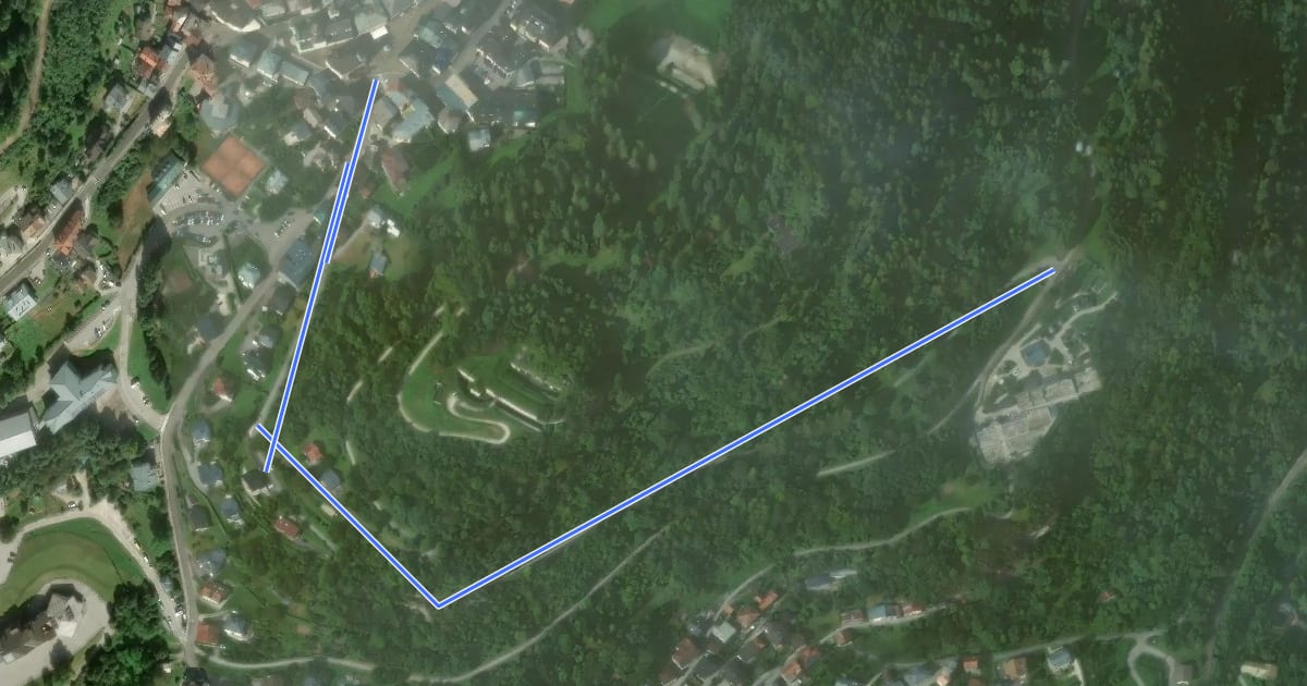 Маршрут Pieve di Cadore на спутниковом снимке