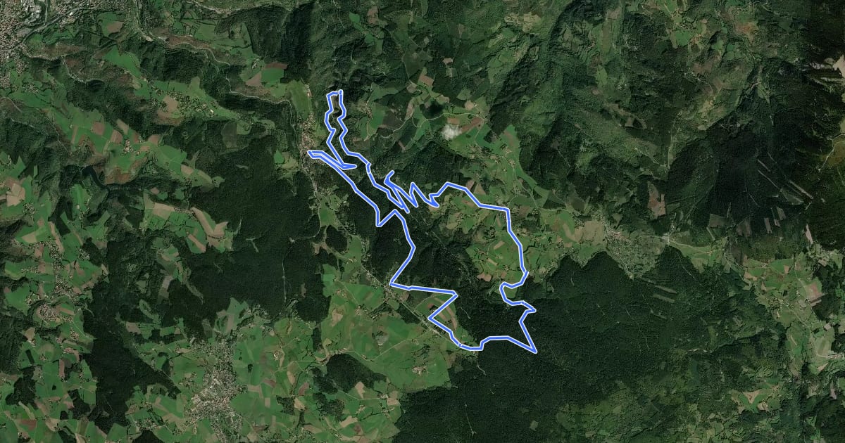 Маршрут Pilat N°23 : circuit « des barrages » на спутниковом снимке