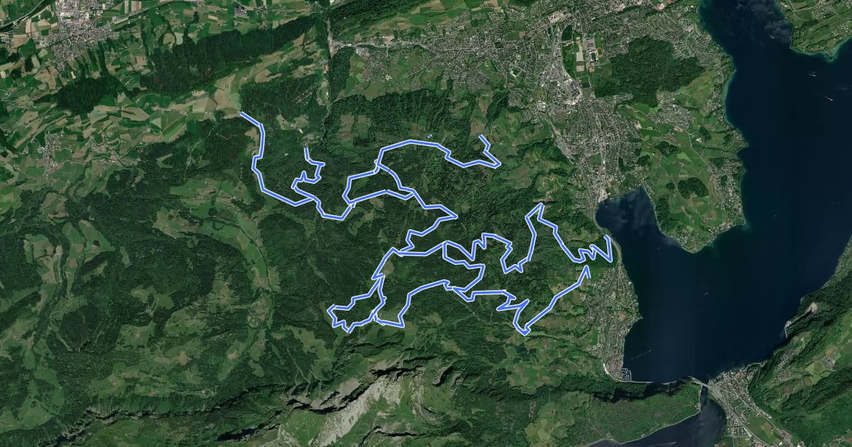 Маршрут Pilatus на спутниковом снимке