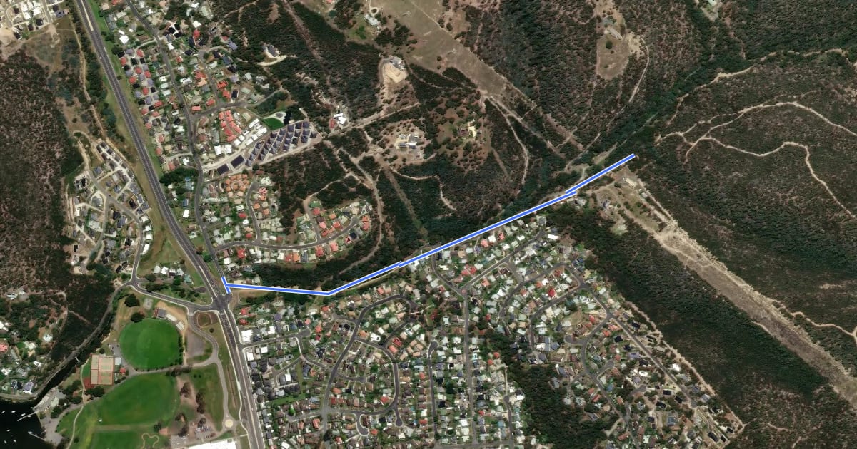 Маршрут Pilcher's Hill Link на спутниковом снимке