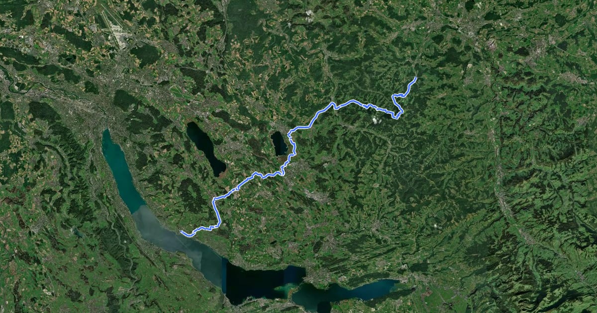 Маршрут Pilger-Route на спутниковом снимке