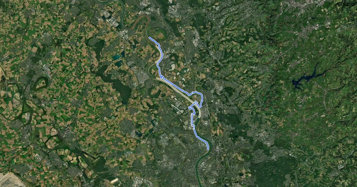 Маршрут Pilgerroute NRW Part bbbaab на спутниковом снимке