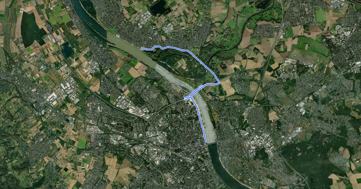 Маршрут Pilgerroute NRW Part bbbab на спутниковом снимке