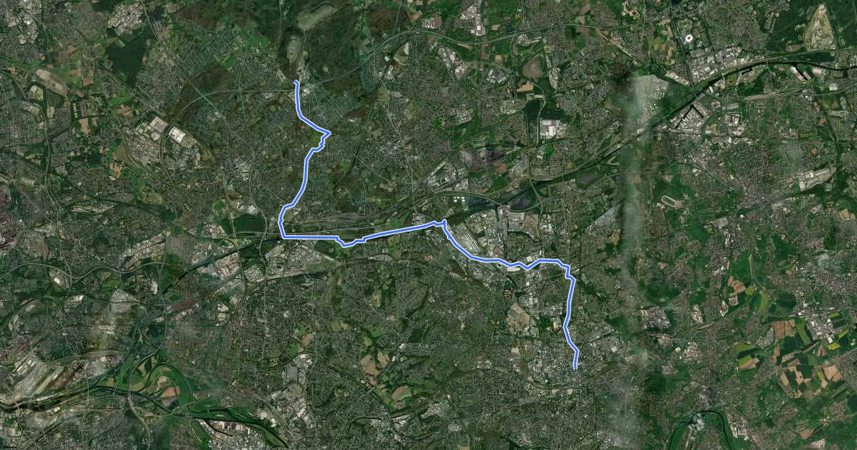 Маршрут Pilgerweg Bot/OB-E на спутниковом снимке