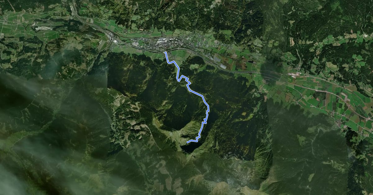 Маршрут Pilgerweg der Weltreligionen на спутниковом снимке