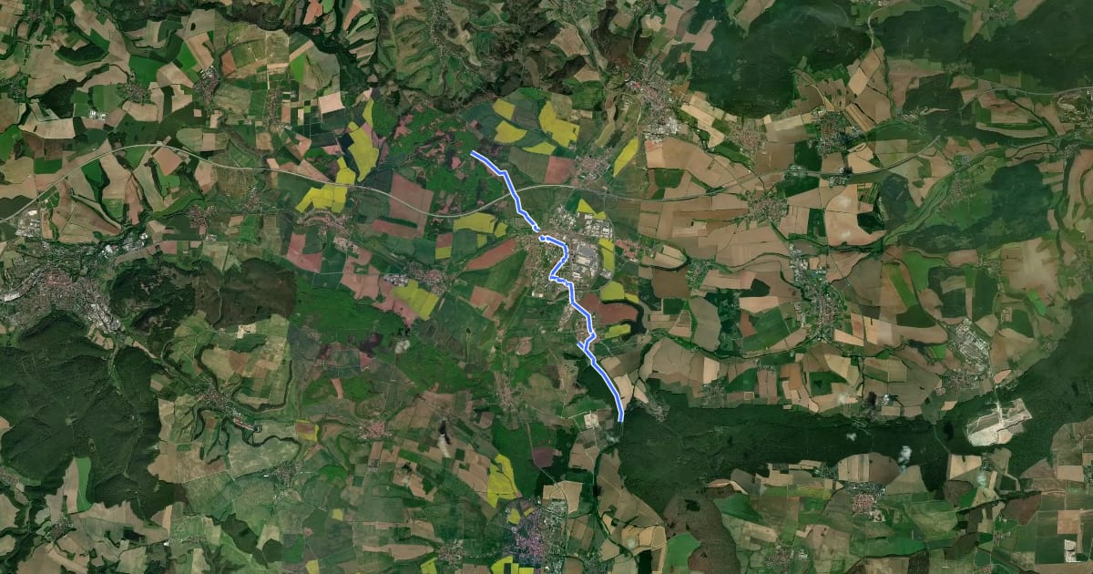 Маршрут Pilgerweg Jodokusweg на спутниковом снимке