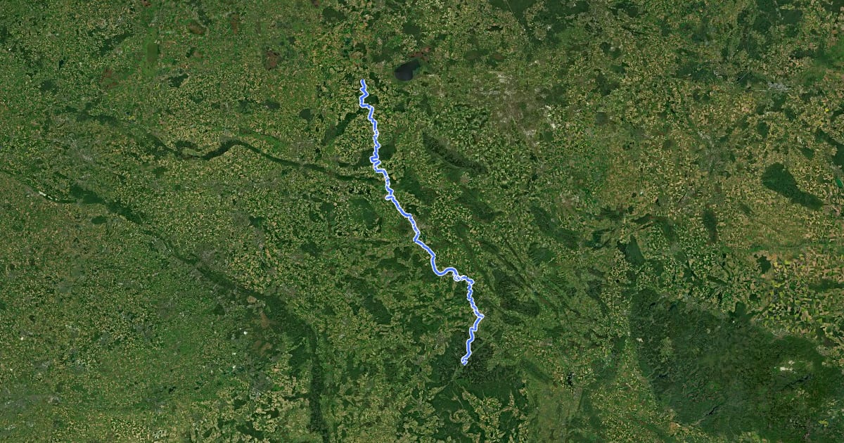 Маршрут Pilgerweg Loccum - Volkenroda (Teilstrecke Loccum - Silberborn) на спутниковом снимке