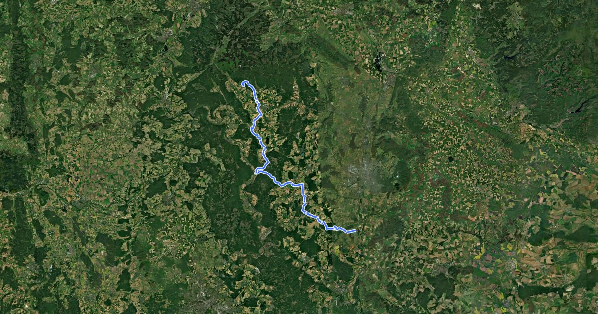 Маршрут Pilgerweg Loccum - Volkenroda (Teilstrecke Silberborn - Mariengarten) на спутниковом снимке