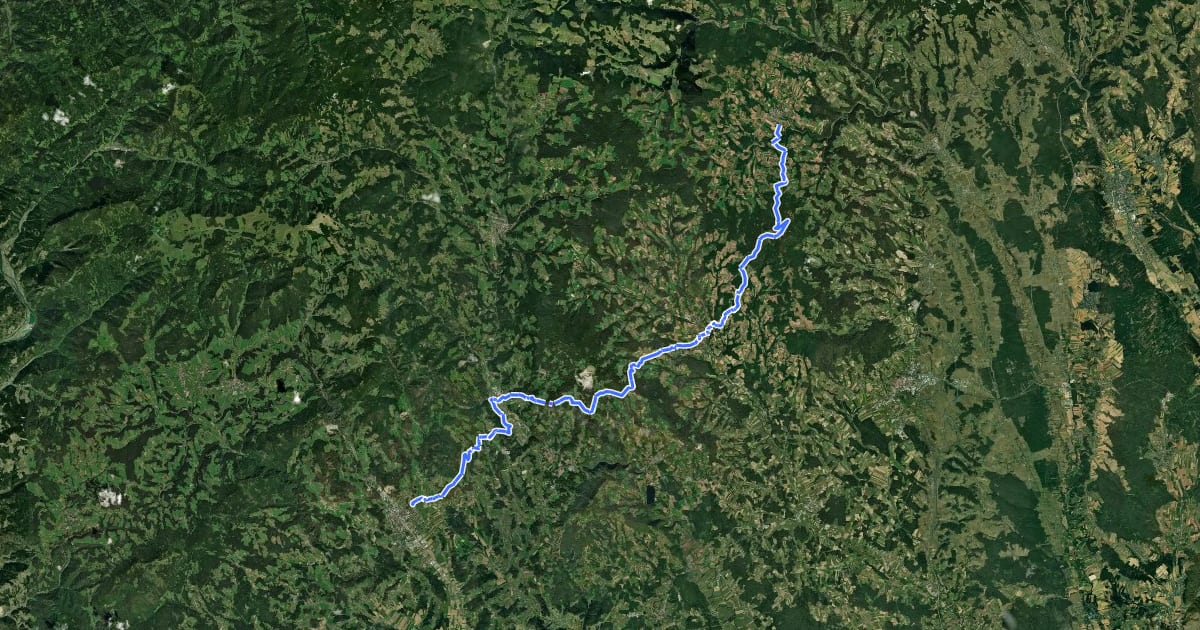 Маршрут Pilgerweg: Weiz - Vorau на спутниковом снимке