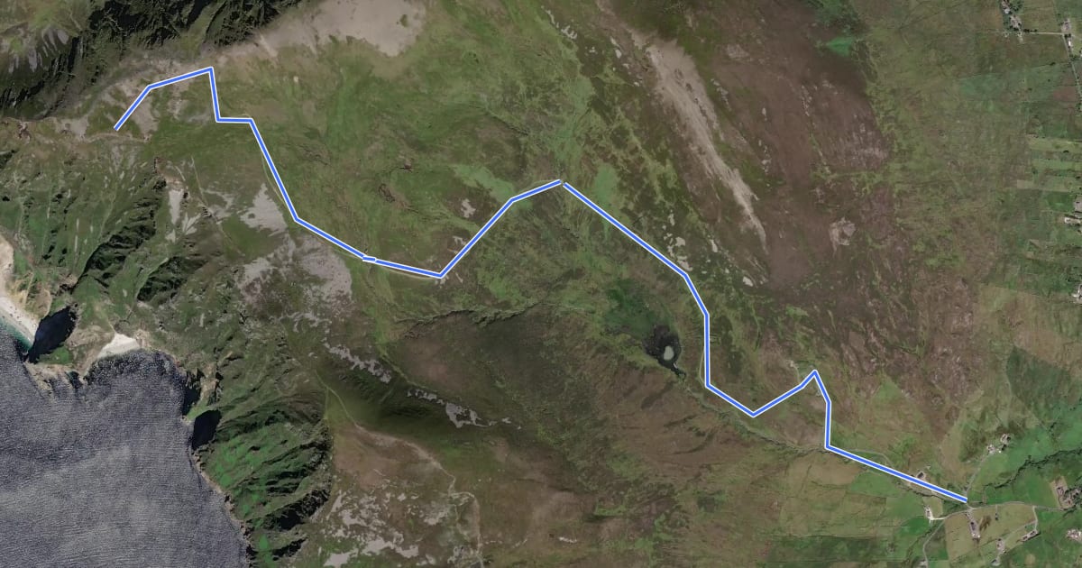 Маршрут Pilgrim Path на спутниковом снимке