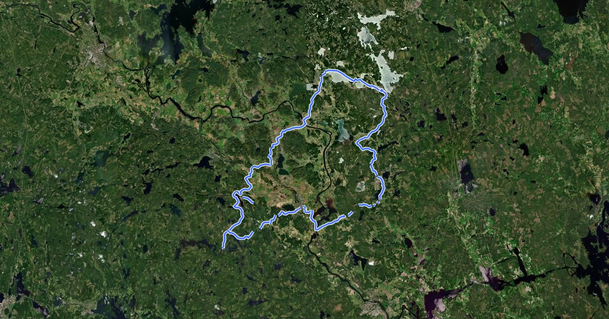 Маршрут Pilgrimsled Hedemora на спутниковом снимке