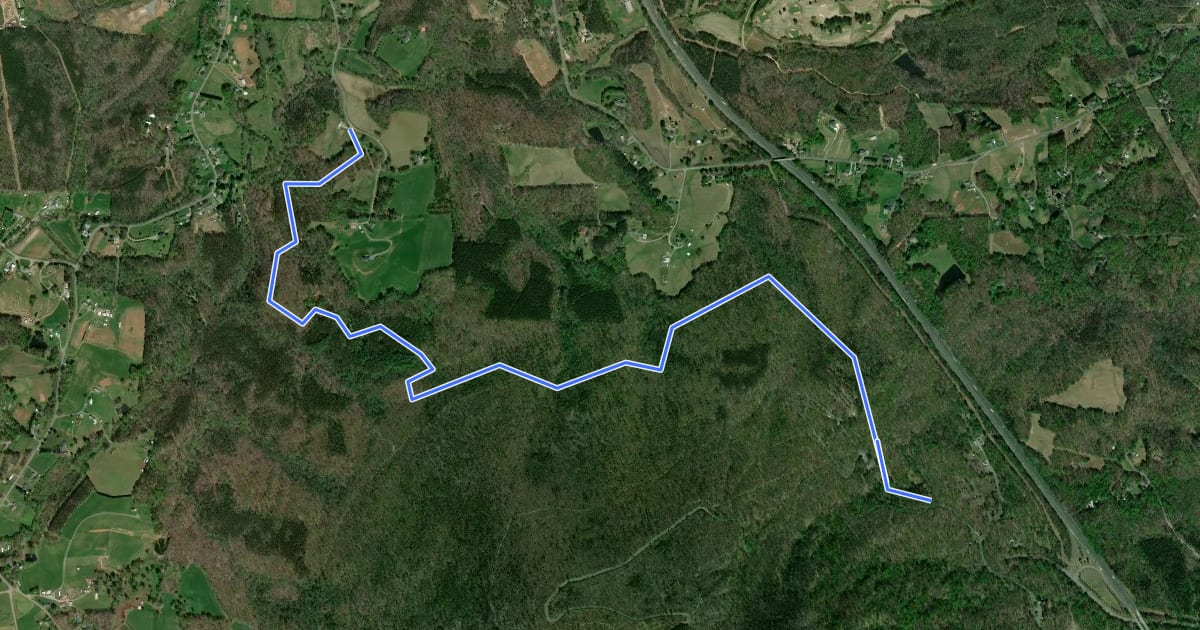 Маршрут Pilot Creek Trail на спутниковом снимке