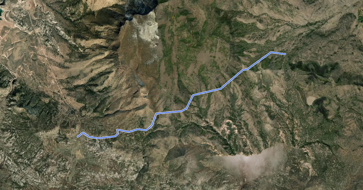 Маршрут Pilot Peak Trail на спутниковом снимке