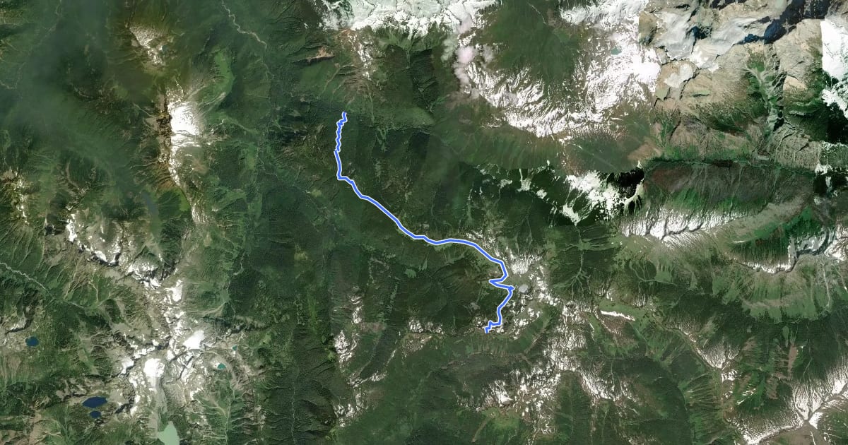 Маршрут Pilot Ridge Trail на спутниковом снимке