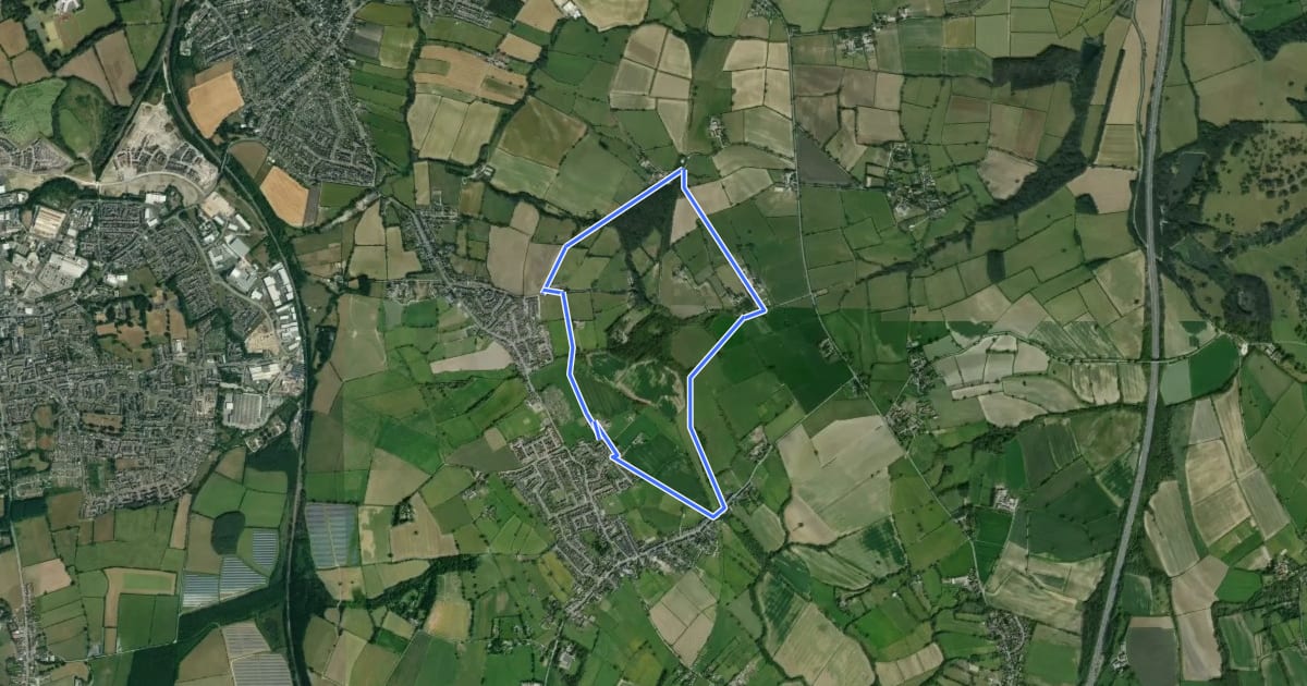 Маршрут Pilsley Walk на спутниковом снимке