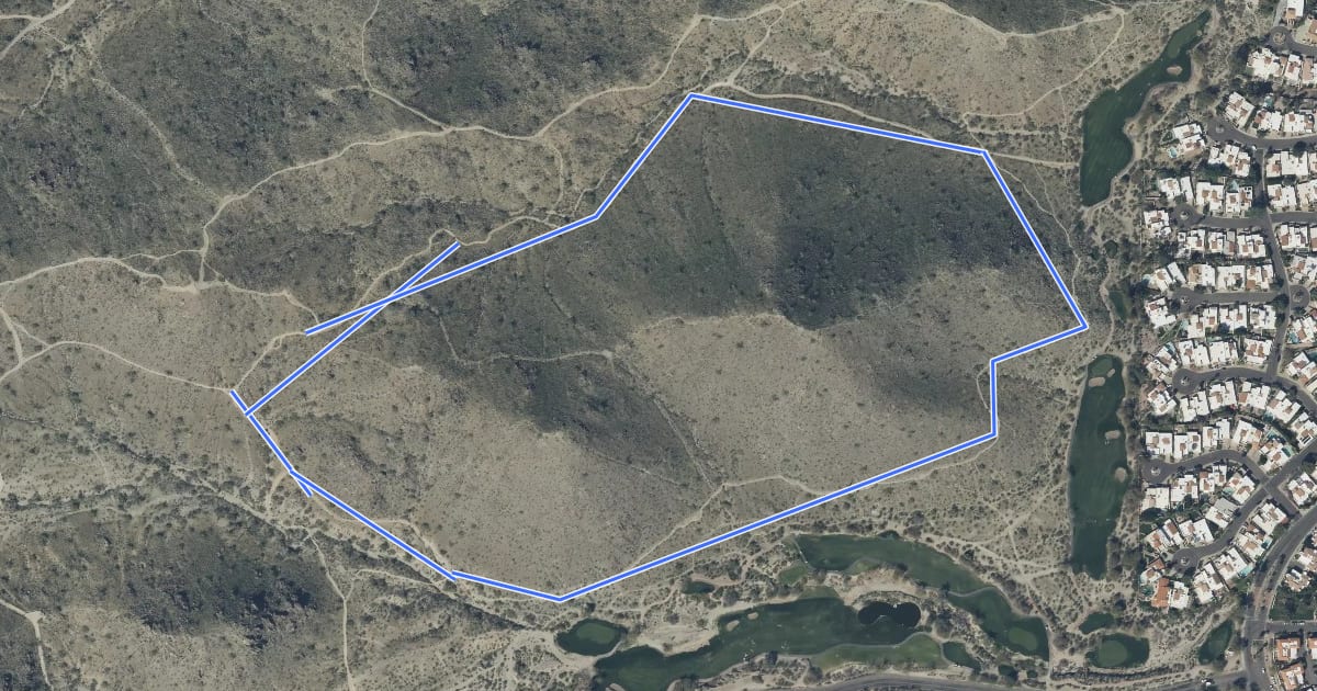 Маршрут Pima East Loop на спутниковом снимке