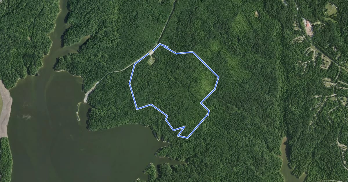 Маршрут Pin Oak Trail на спутниковом снимке