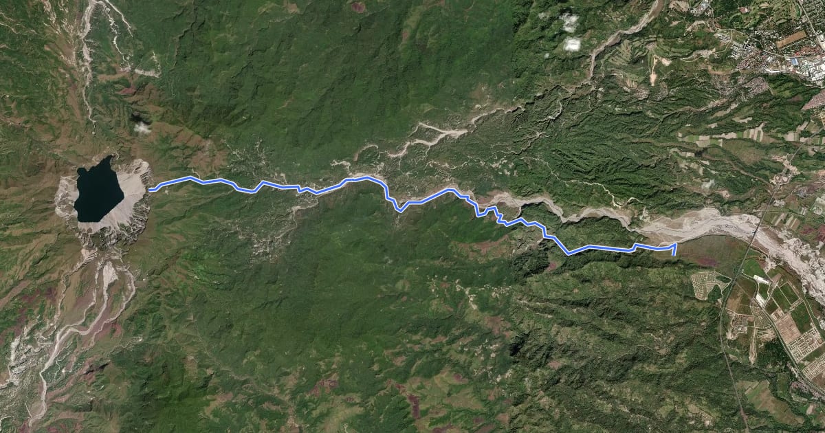 Маршрут Pinatubo Delta5 Trail на спутниковом снимке