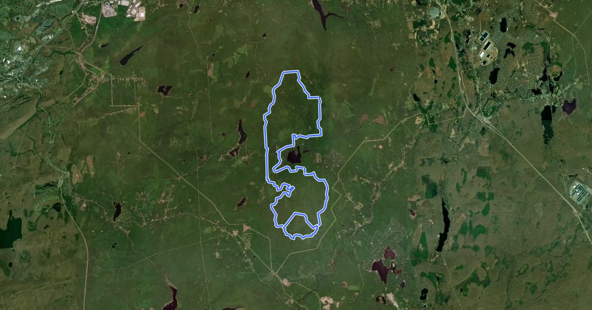 Маршрут Pinchot Trail System на спутниковом снимке